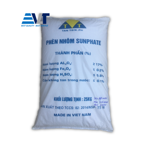 Phèn nhôm Sunfat, Al2(SO4)3.17H2O, 50kg/bao, Việt Nam